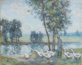 Alfred Sisley (1839-1899)<br><em>The goose girl</em><br>Pastel signed lower left<br>20,5 x 26,5 cm<br> Private collection / Marc-Henri Tellier</div>