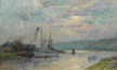 Albert Lebourg (1849-1928)<br><em>La Dame Blanche</em><br>Huile sur toile signe en bas  gauche<br>39 x 65 cm<br> Collection particulire / Marc-Henri Tellier</div>