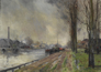 Pierre Vauthier (1845-1916)<br><em>Bords de Seine</em><br>Huile sur toile signe en bas  droite<br>32 x 45 cm<br> Collection particulire / Marc-Henri Tellier</div>