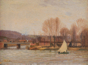 Joseph Delattre (1858-1912)<br><em>Voiliers sur la Seine</em><br>Huile sur toile sign? en bas ? gauche<br>54 x 73 cm<br>? Me Bernard d?Anjou, Rouen</div>